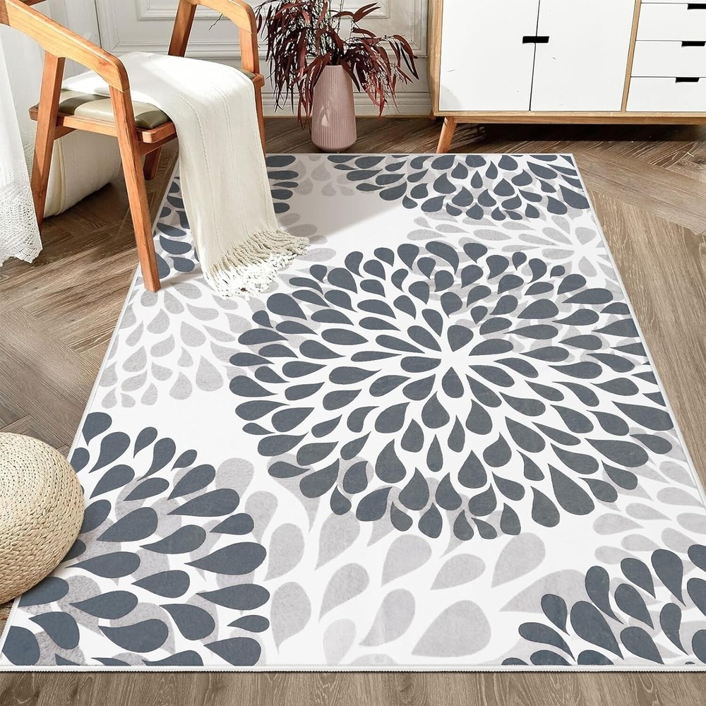 Washable Area Rug, 5x7 Area Rug for Living Room, Soft Area Rug for Bedroom, M...